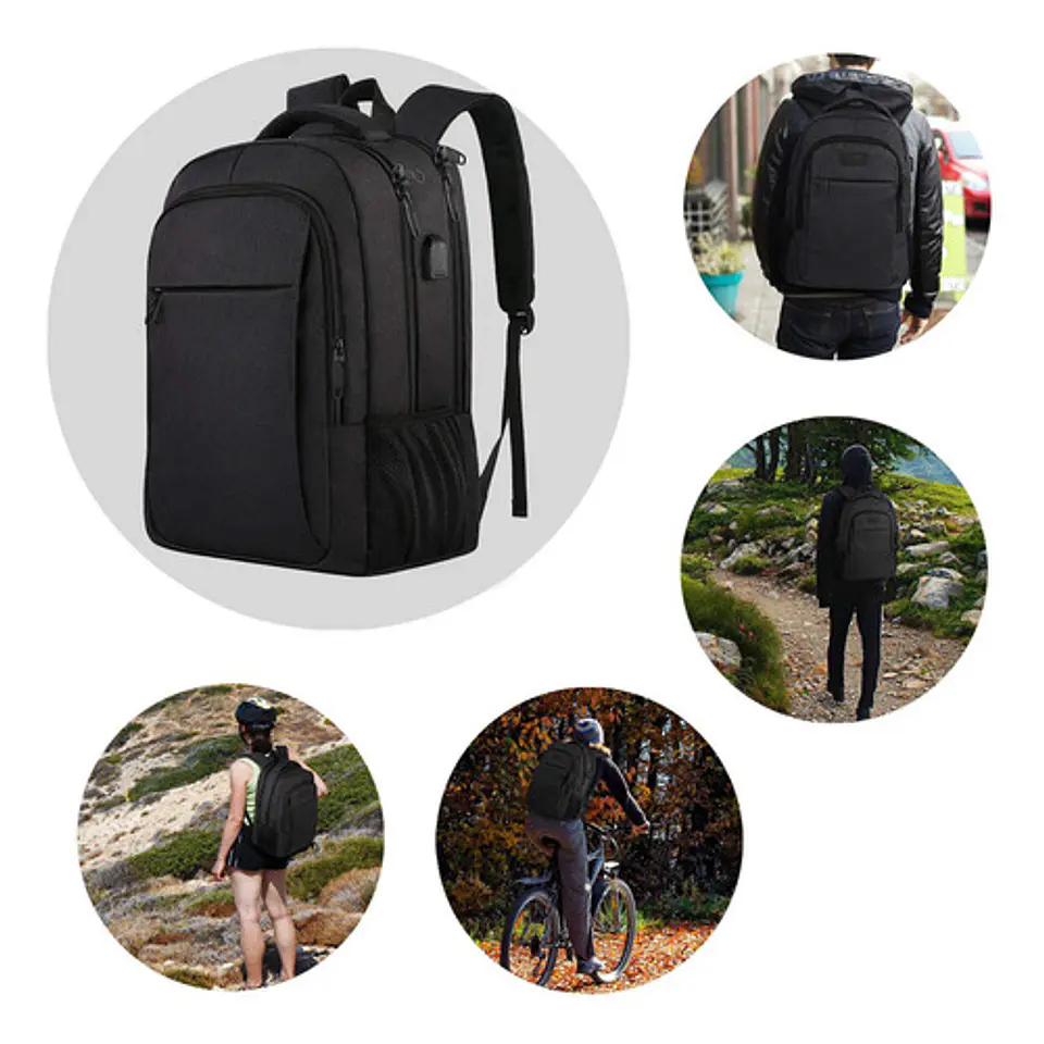 Mochila Notebook Impermeable Antirrobo Hombre Mujer 15