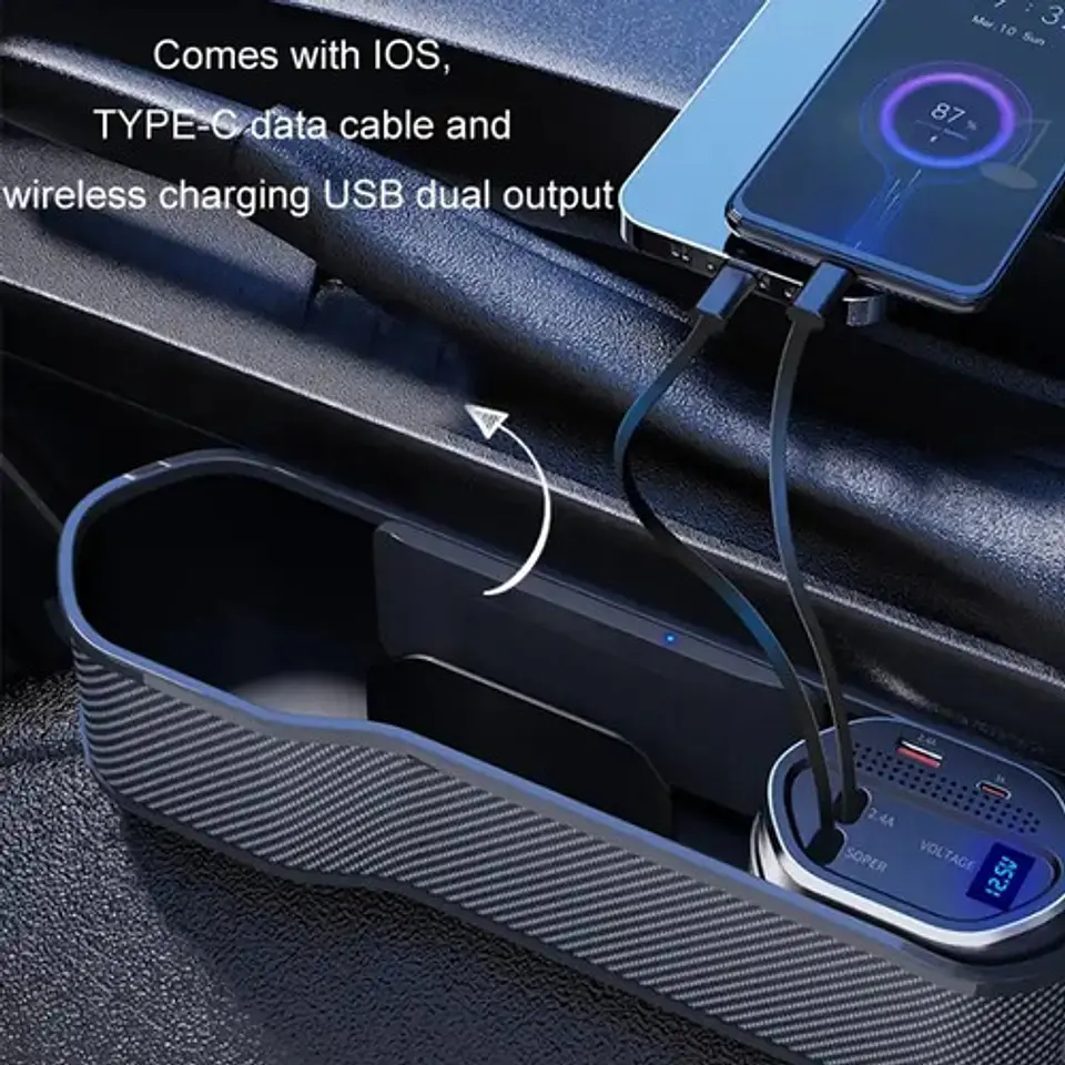 Cargador Auto Para iPhone / Samsung Soporte Bebida Universal 4