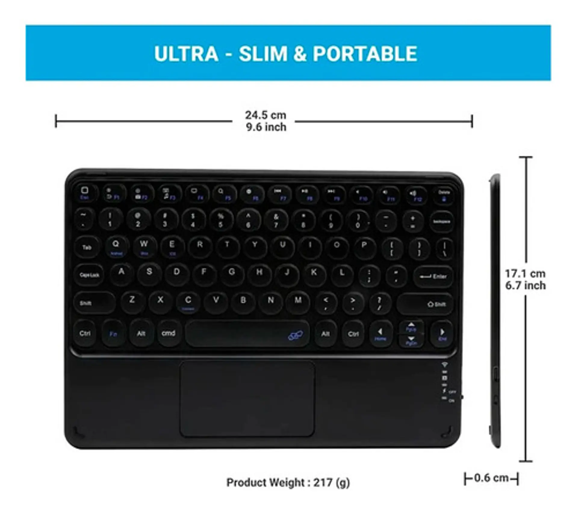 Teclado Inalámbrico Para iPad / Tablet Universal Touchpad 6