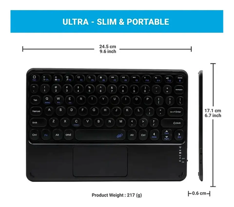 Teclado Inalámbrico Para iPad / Tablet Universal Touchpad 6