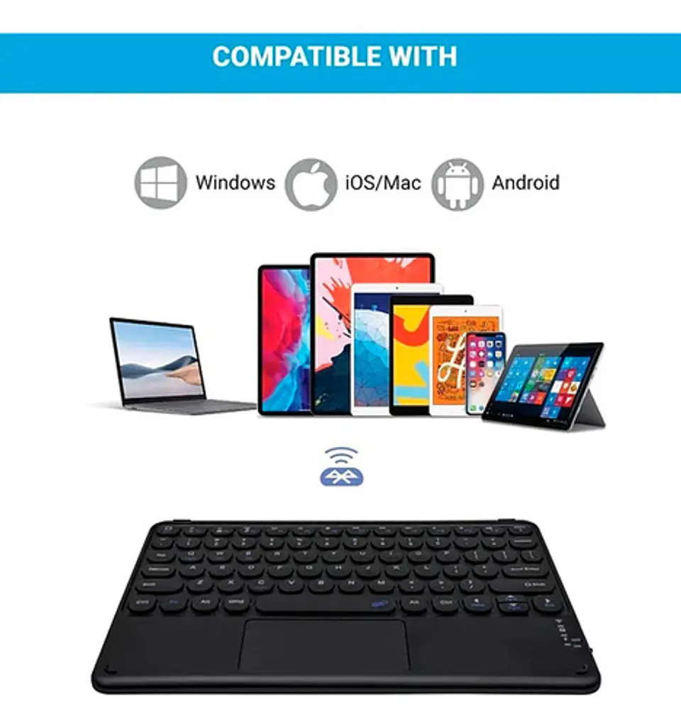 Teclado Inalámbrico Para iPad / Tablet Universal Touchpad 8