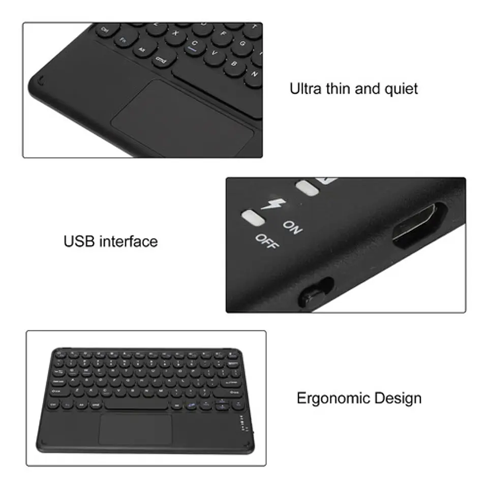 Teclado Inalámbrico Para iPad / Tablet Universal Touchpad 15