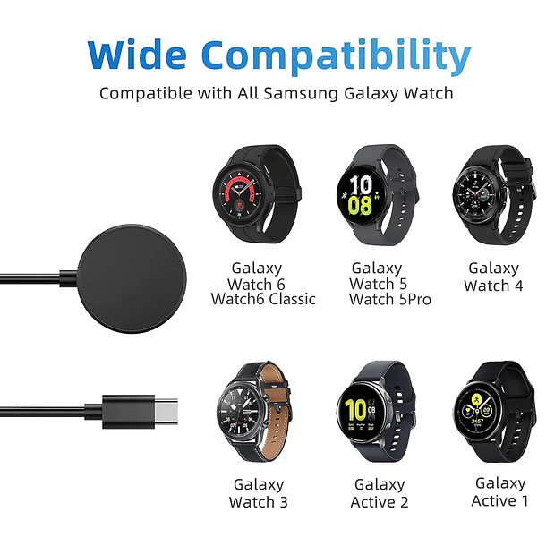 Cargador Magnético Para Samsung Galaxy Watch 4, 5 y 6 tipo C 4