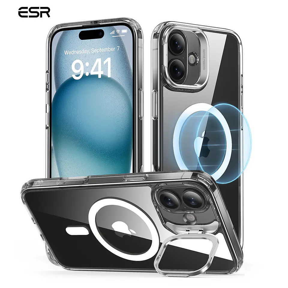 Carcasa ESR Para iPhone 16 / 16 Pro / Max Hybrid Stash Stand 1