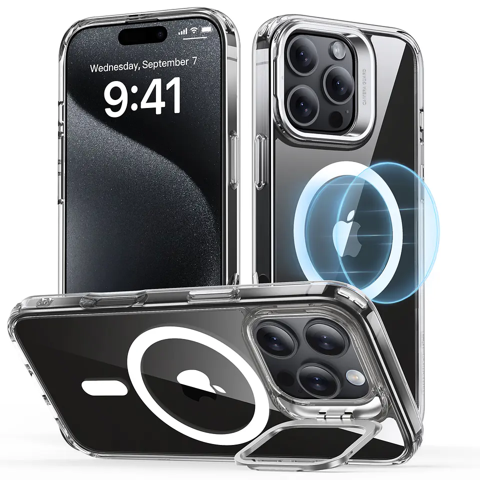 Carcasa ESR Para iPhone 16 / 16 Pro / Max Hybrid Stash Stand 2