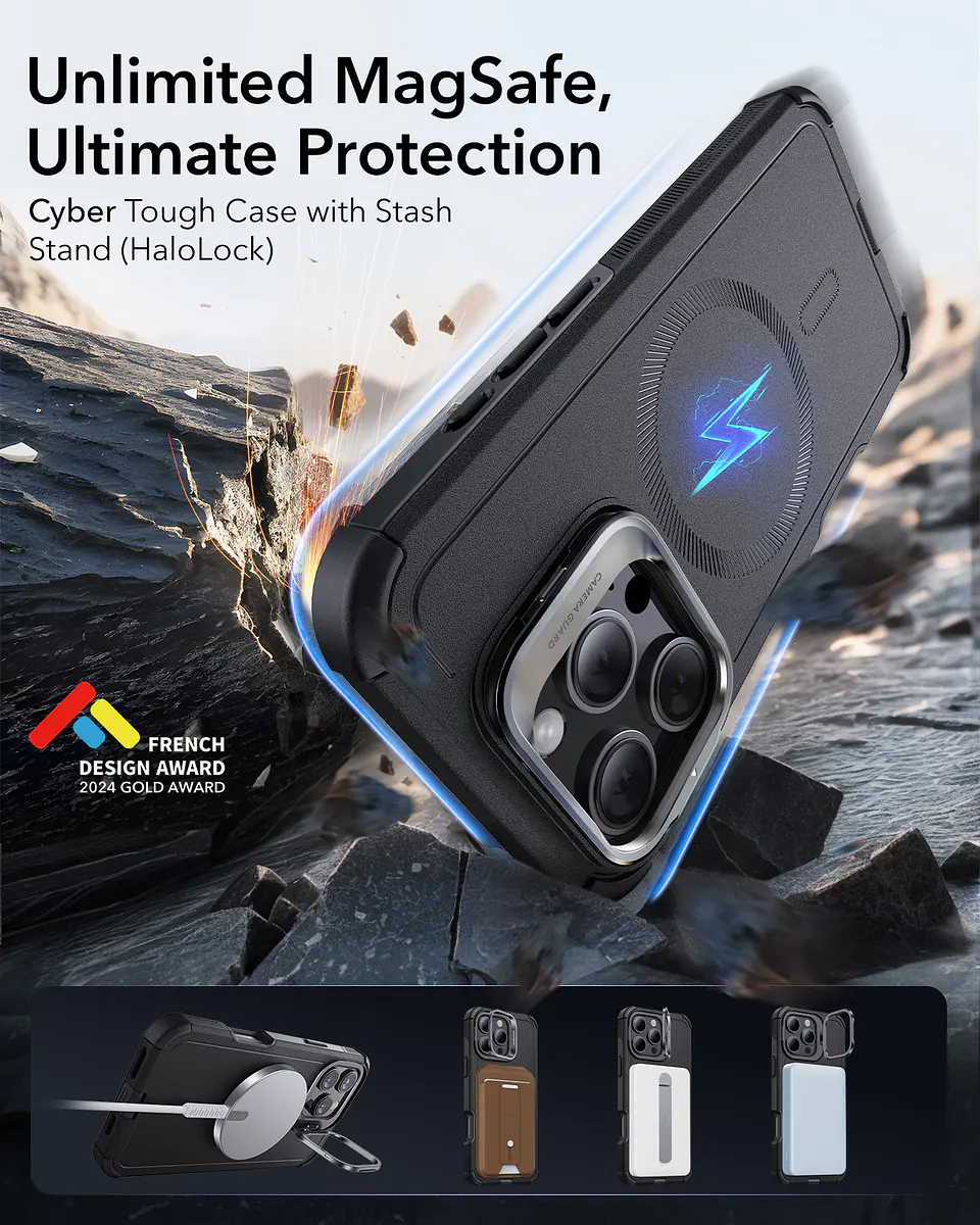 Carcasa ESR Para iPhone 16 Pro / Pro Max Cyber Armor 2