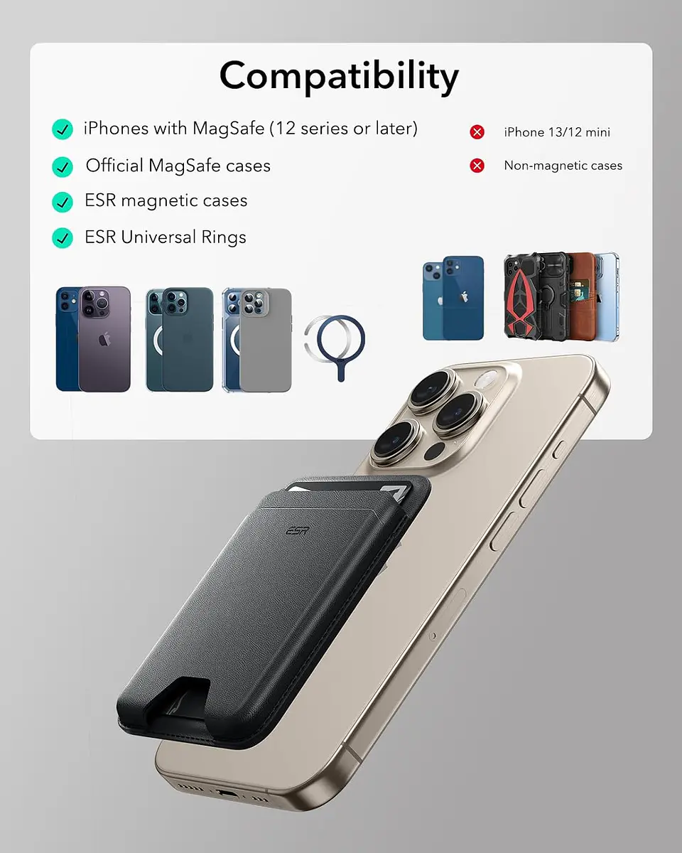 Tarjetero Magnético Para iPhone ESR Wallet Boost (halolock) 8