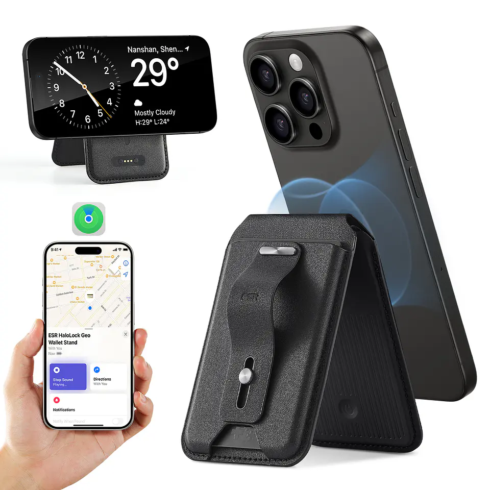Tarjetero Magnético Para iPhone ESR Geo Wallet Stand 1