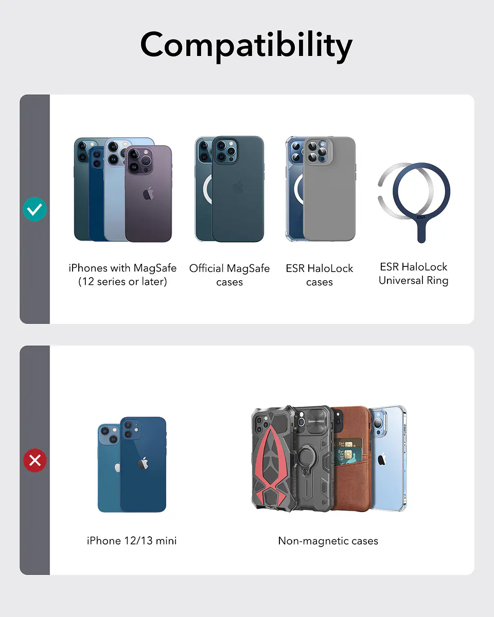 Tarjetero Magnético Para iPhone ESR Geo Wallet Stand 8