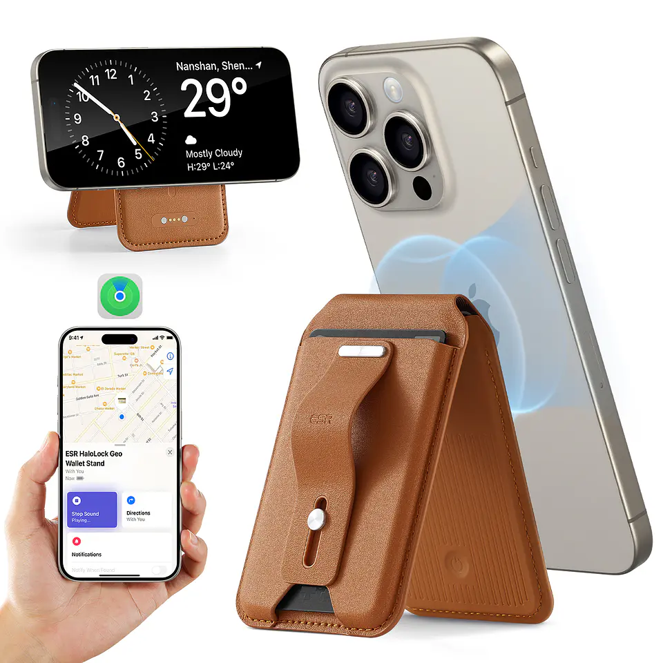 Tarjetero Magnético Para iPhone ESR Geo Wallet Stand 10