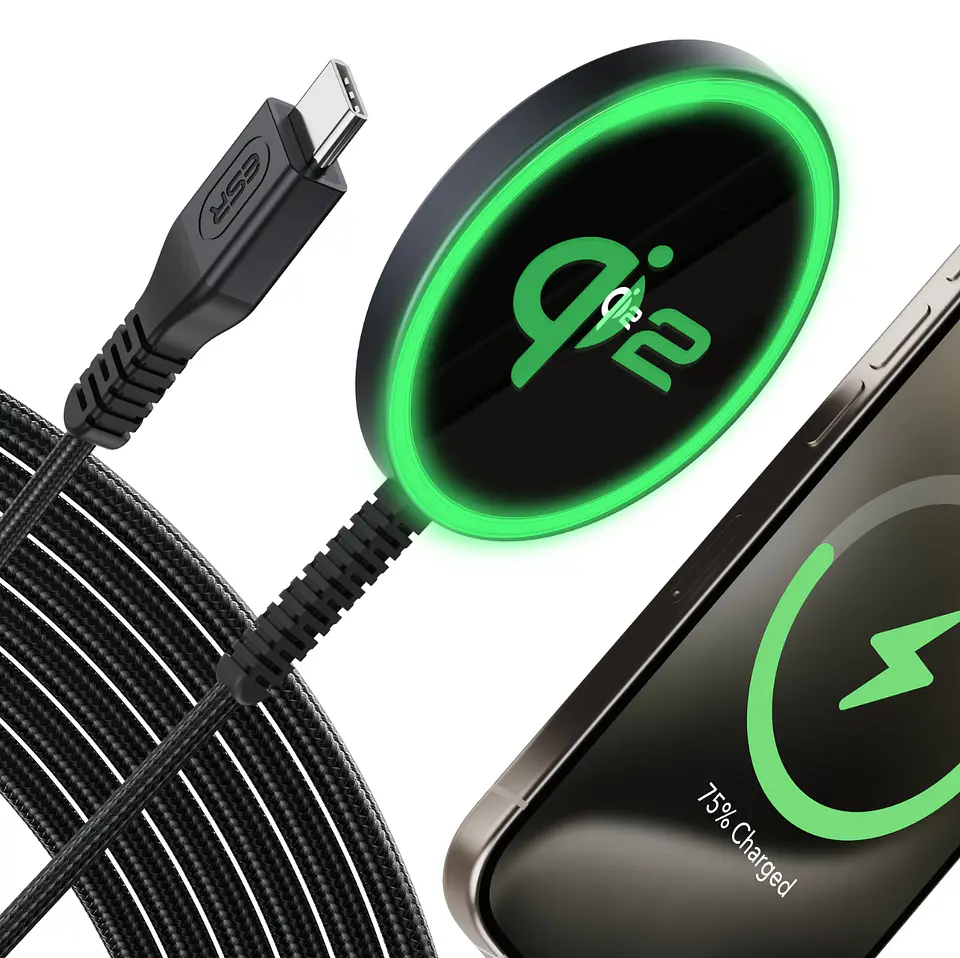 Cargador Inalambrico ESR Para iPhone Qi2 Magnetico 9
