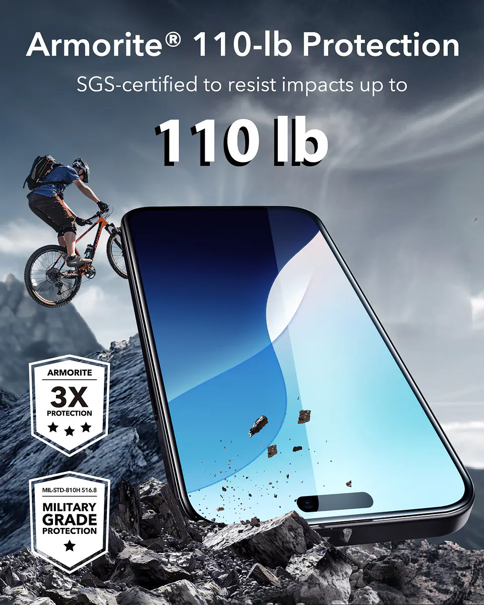 Mica Vidrio ESR Armorite Para iPhone 16 Pro / 16 Pro Max 6