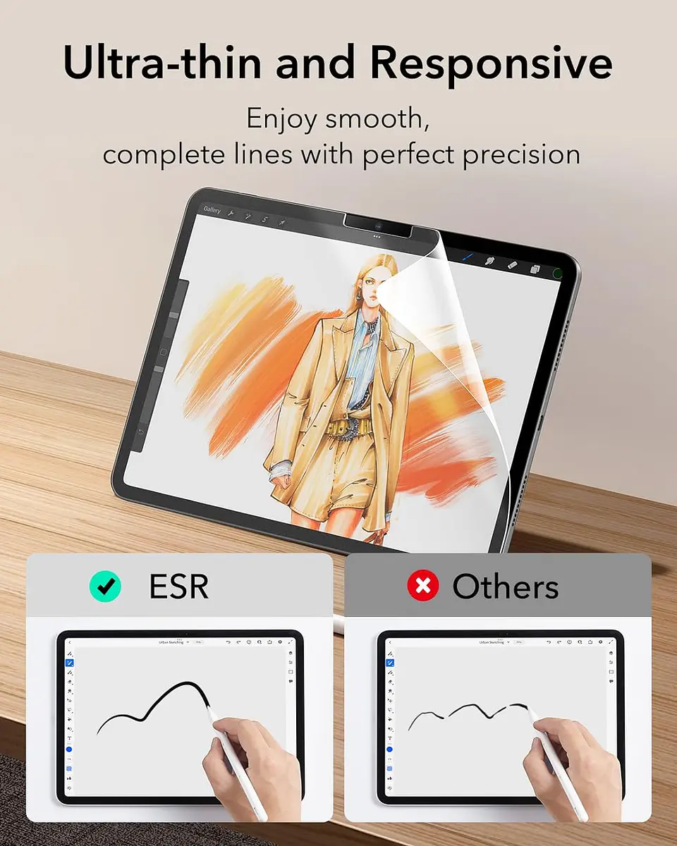 Lámina Paperfeel ESR Para iPad Sensación Papel 2 UN tipo paperlike 4