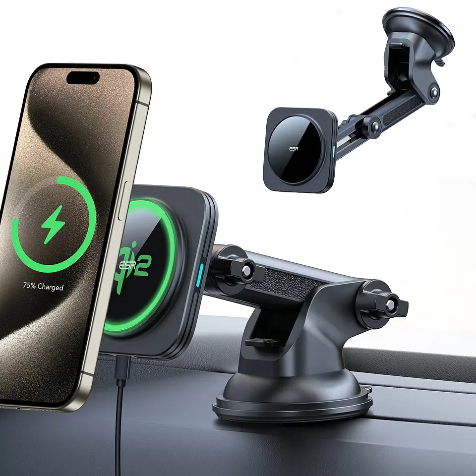 Soporte Celular Auto ESR Qi2 Cryoboost Magnético Para iPhone 1