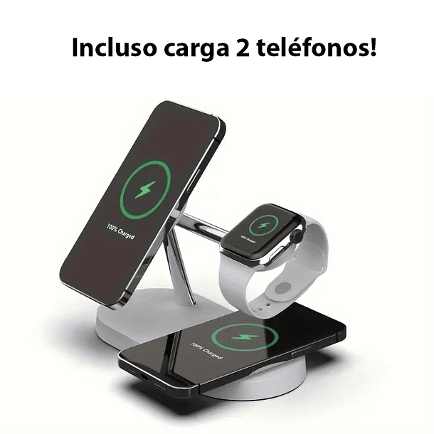 Estación De Carga Rapida Magnético 3 En 1 para iPhone Compatible Magsafe 4