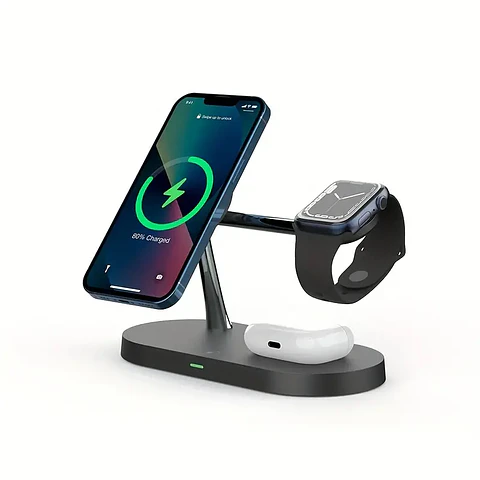 Estación De Carga Rapida Magnético 3 En 1 para iPhone Compatible Magsafe
