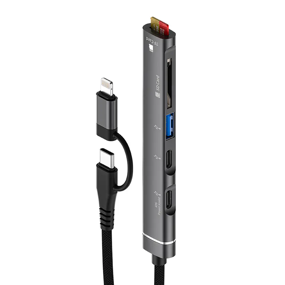 Hub Adaptador Usb C Para iPhone iPad Macbook Notebook 2