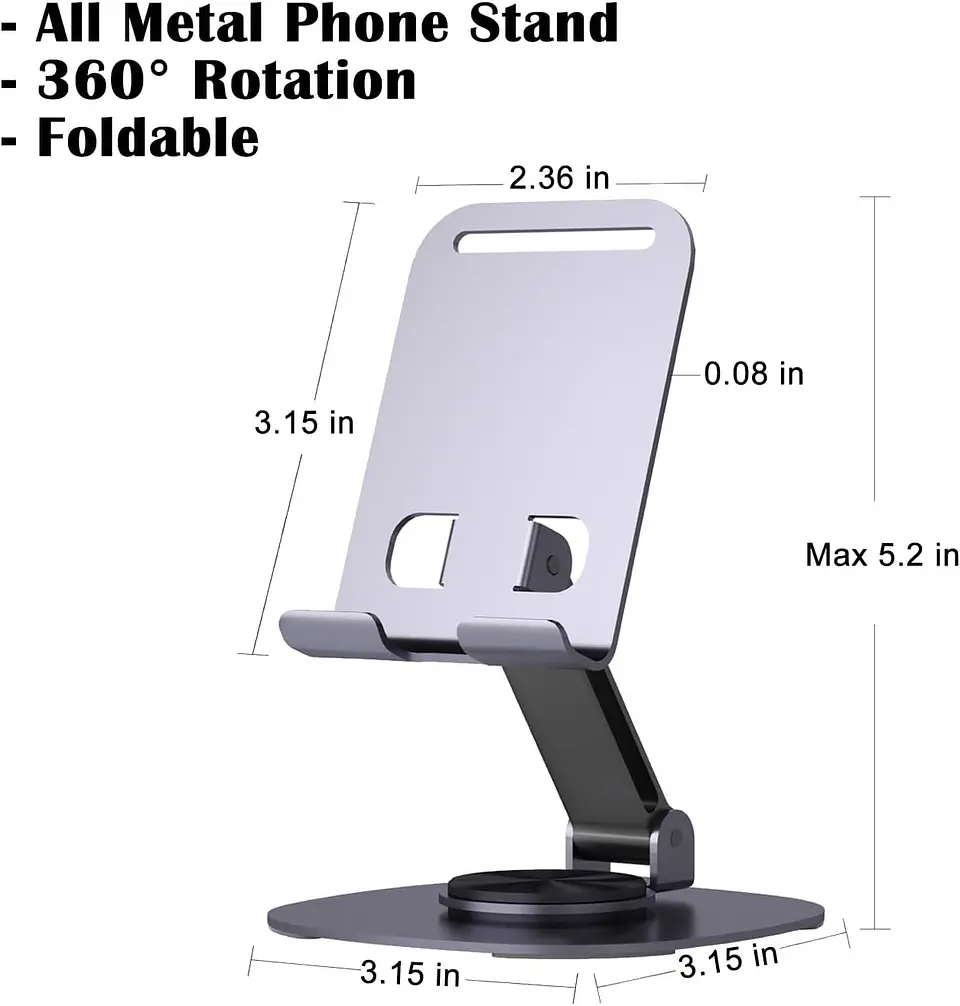Soporte Escritorio Tablet Para iPad / Celular 360 Giratorio 2