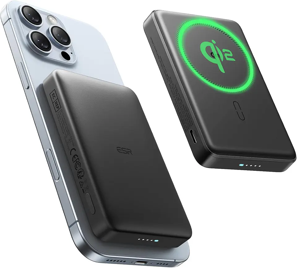 Cargador Portatil Bateria Portatil ESR Para iPhone Qi2 10,000 mAh Magnetica MagSlim 1