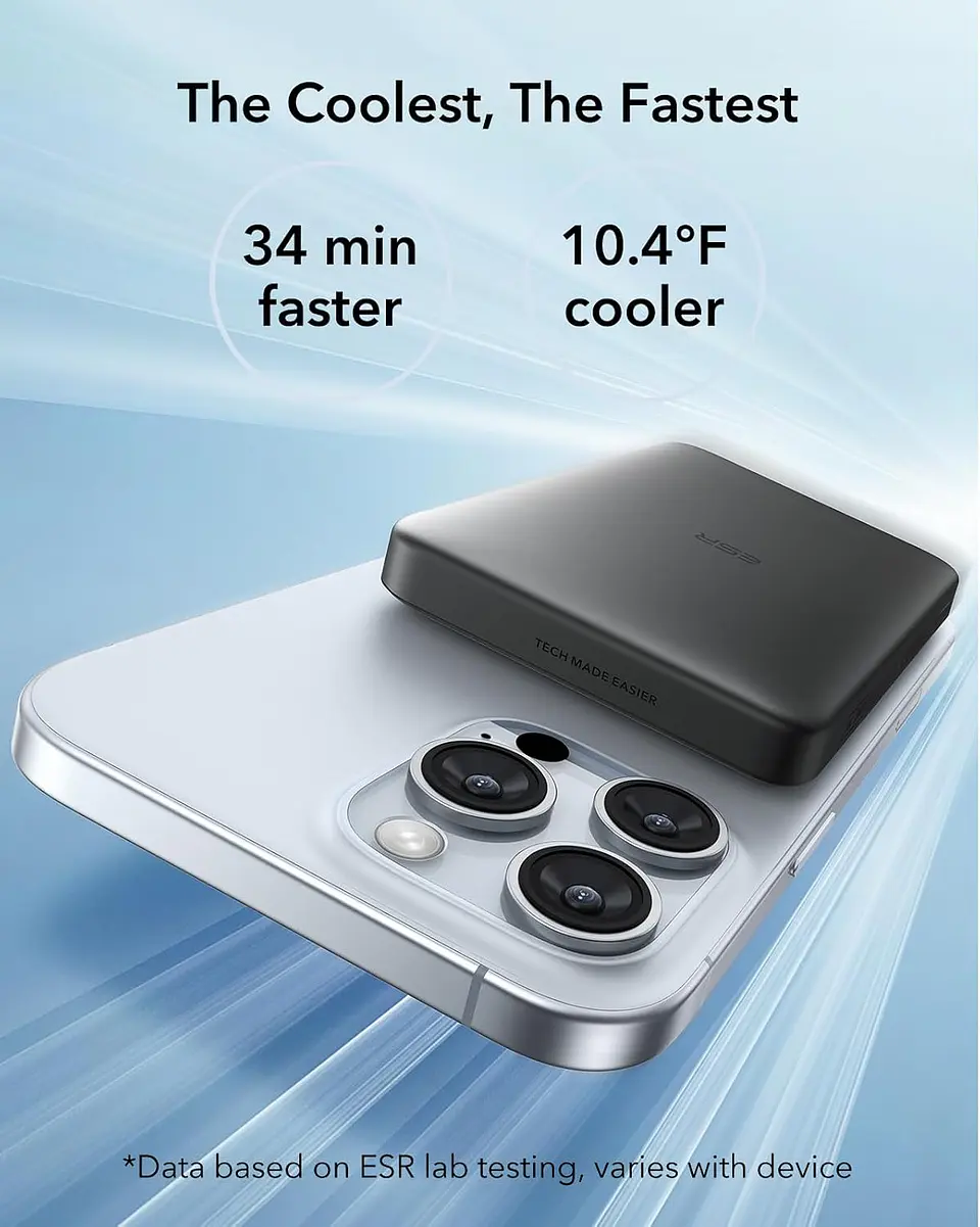Cargador Portatil Bateria Portatil ESR Para iPhone Qi2 10,000 mAh Magnetica MagSlim 2