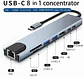 Hub Usb C 8 En 1 Hdmi Micro Sd Rj45 Para Macbook / iPad - Miniatura 2