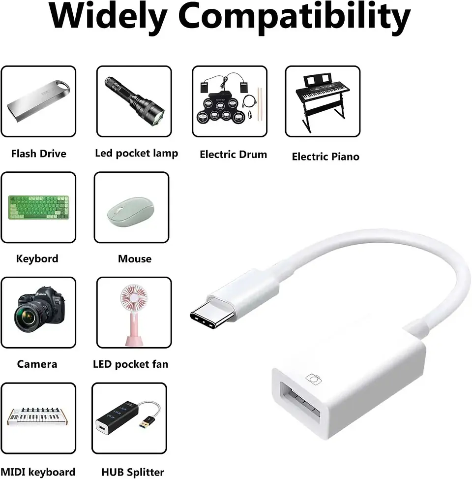 Adaptador Otg Usb C Para iPhone / Samsung / iPad / Tablet 6