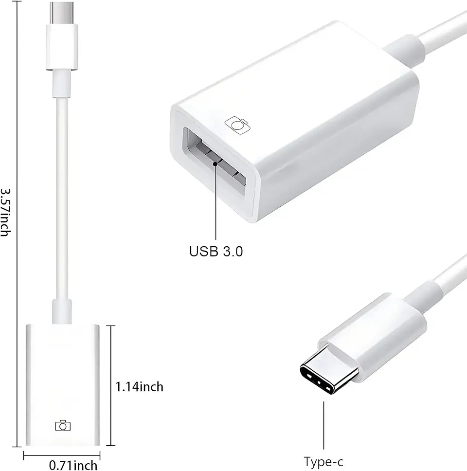 Adaptador Otg Usb C Para iPhone / Samsung / iPad / Tablet 5
