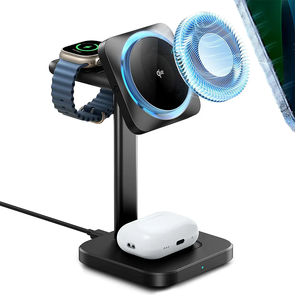 Estación de Carga ESR 3 en 1 Qi2 para iPhone / Apple Watch / AirPods CryoBoost  1
