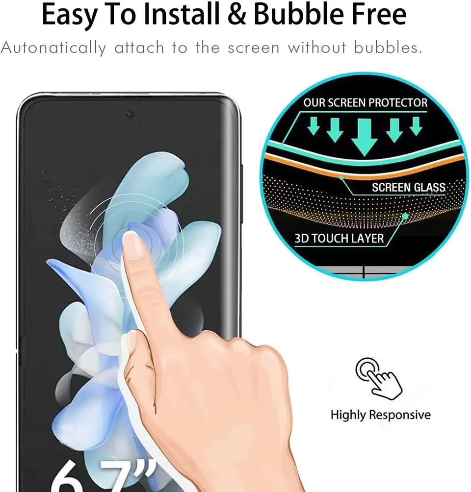 Protector Pantalla Hidrogel Para Galaxy Z Flip 6 / 5 2un 5