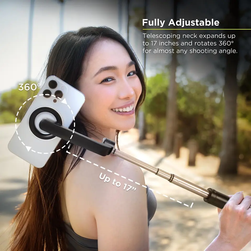 Tripode Palo Selfie Magnético Para iPhone Compatible Magsafe 9