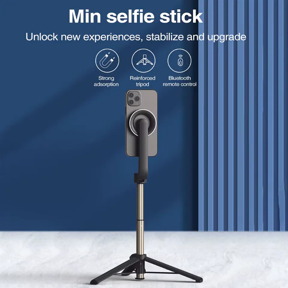 Tripode Palo Selfie Magnético Para iPhone Compatible Magsafe 10