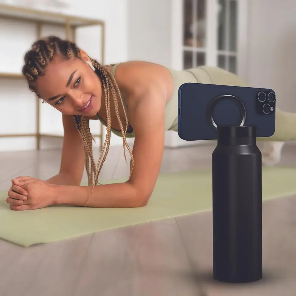 Botella Acero con Soporte para iPhone Magnética 6