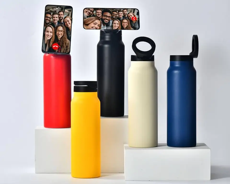 Botella Acero con Soporte para iPhone Magnética 7