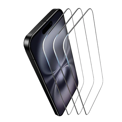 Pack 3 Laminas De Vidrio Completa 9h Para iPhone 16 / 16 Pro / 16 Pro Max