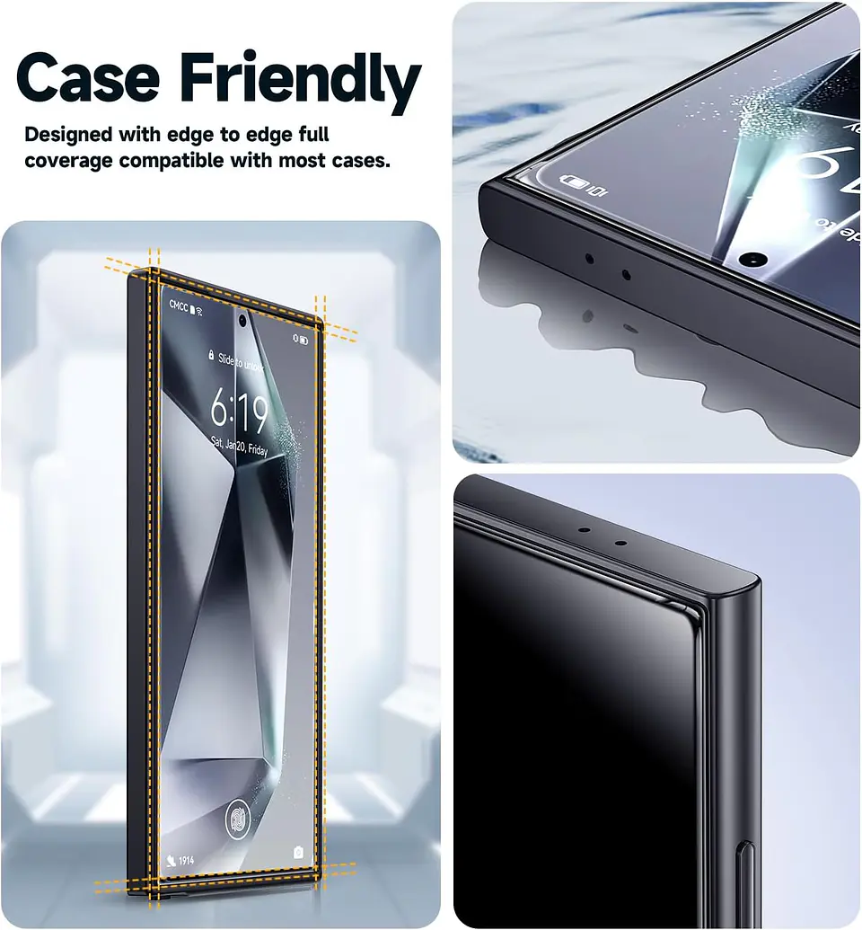 Lámina Protectora Pantalla Para S25 Ultra Auto Instalable 2
