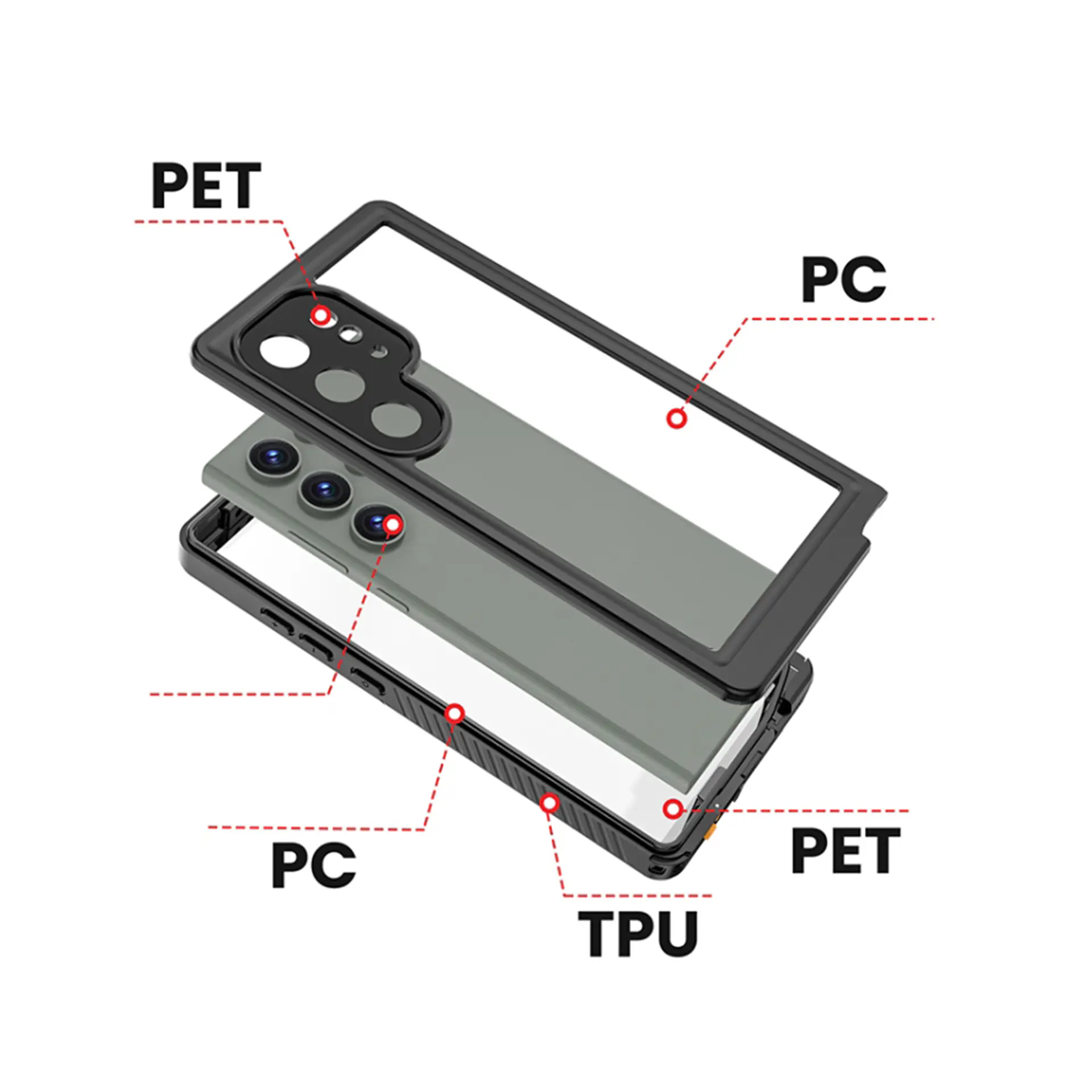 Carcasa Blindada Para Galaxy S25 Ultra Waterproof 2