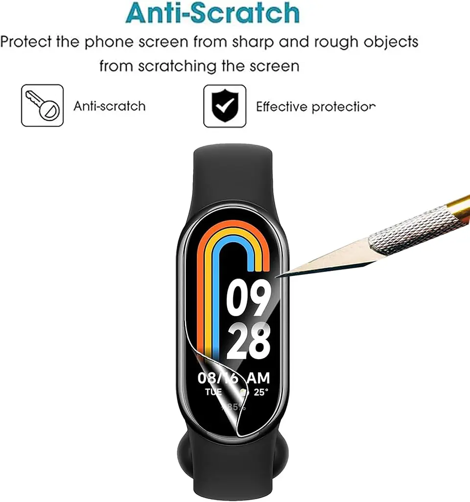 Kit Lamina Hidrogel Para Xiaomi Smart Band 8 / 9  (8un) 4