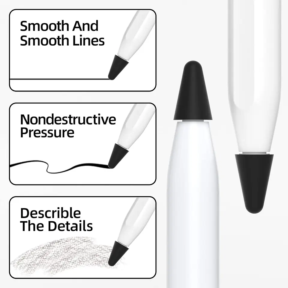 Protector de Punta Para Apple Pencil Silicona 2