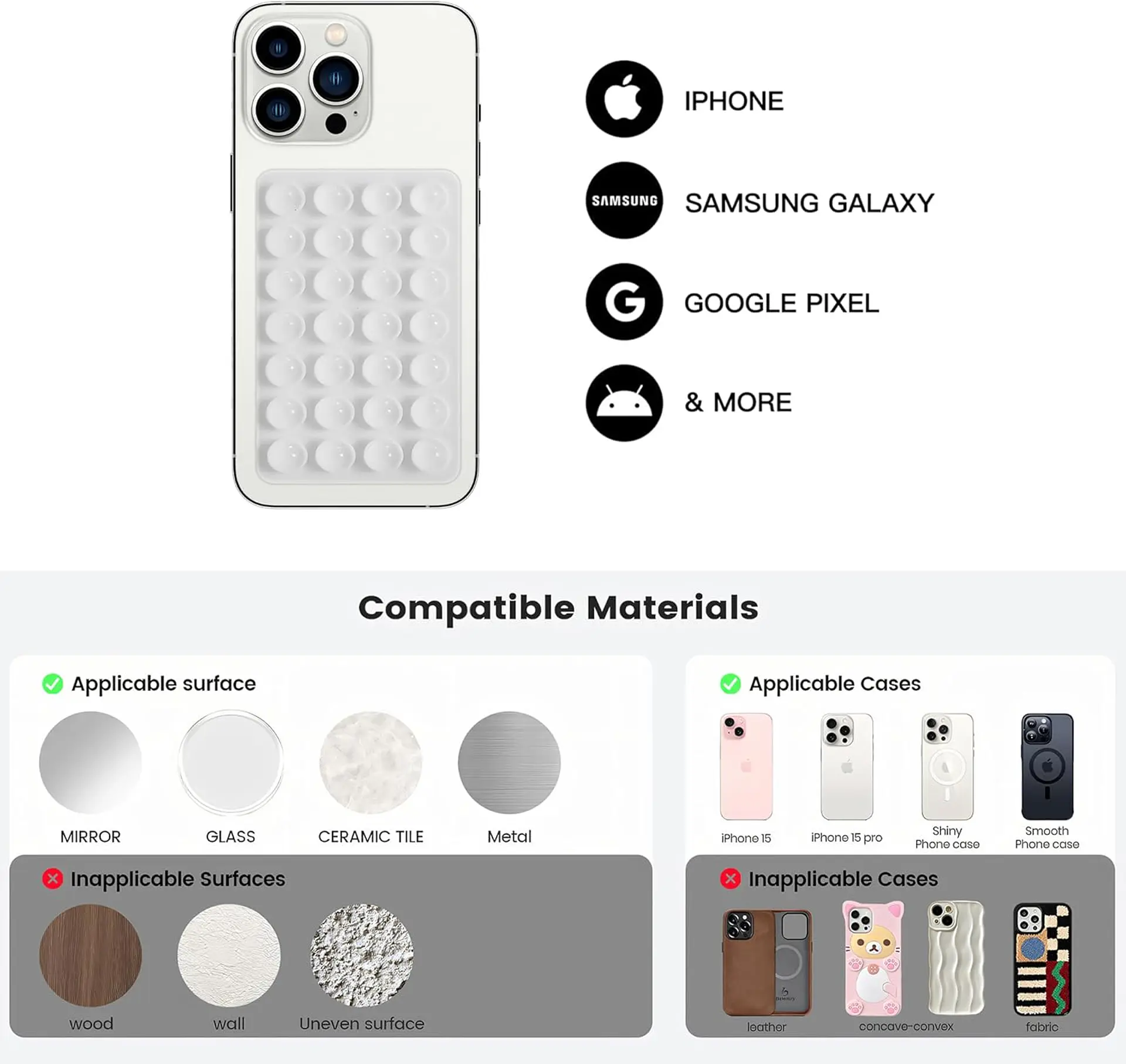 Soporte Pulpito Ventosa para Celular / iPhone 6