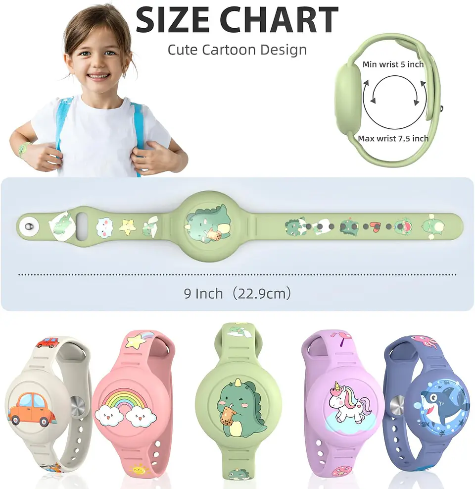 Pulsera Impermeable Para AirTag Niños Cartoon 3