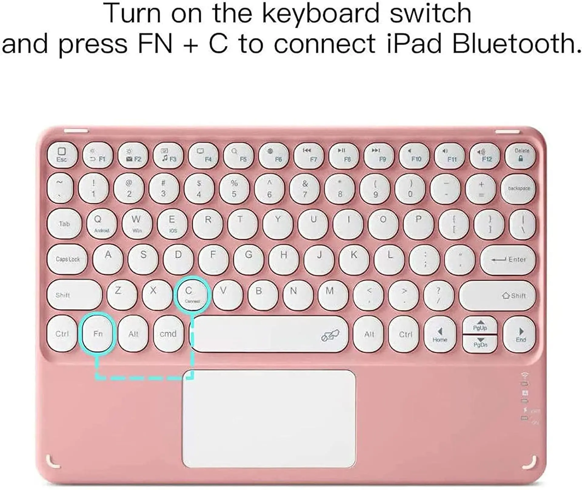 Teclado Inalámbrico Para iPad / Tablet Universal Touchpad 10
