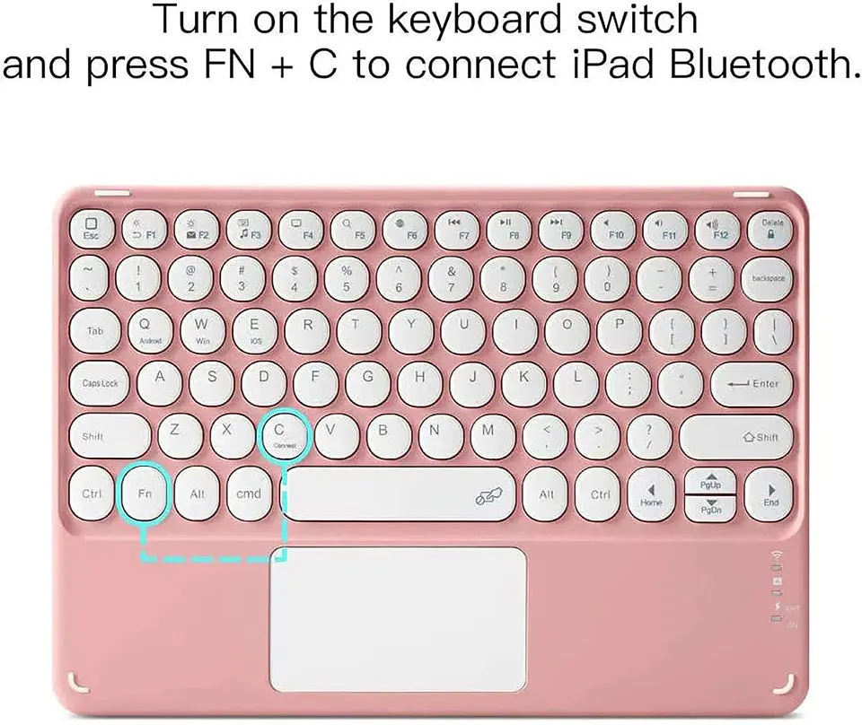 Teclado Inalámbrico Para iPad / Tablet Universal Touchpad 10
