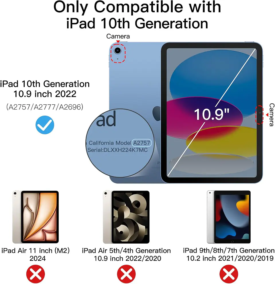 Funda Giratoria 360° Para iPad Con Soporte 12