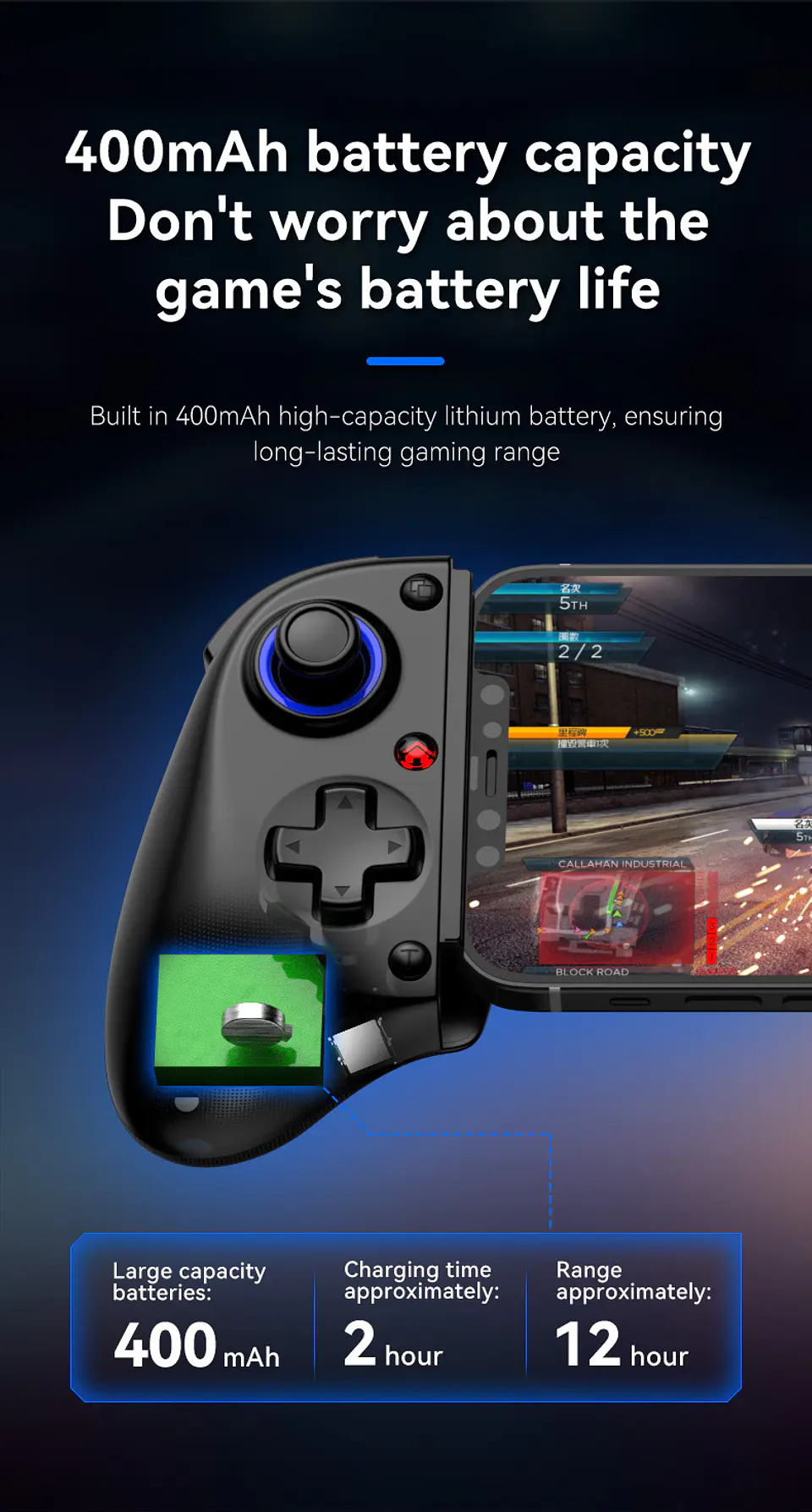 Control Gamepad Joystick Bluetooth para Celular 7