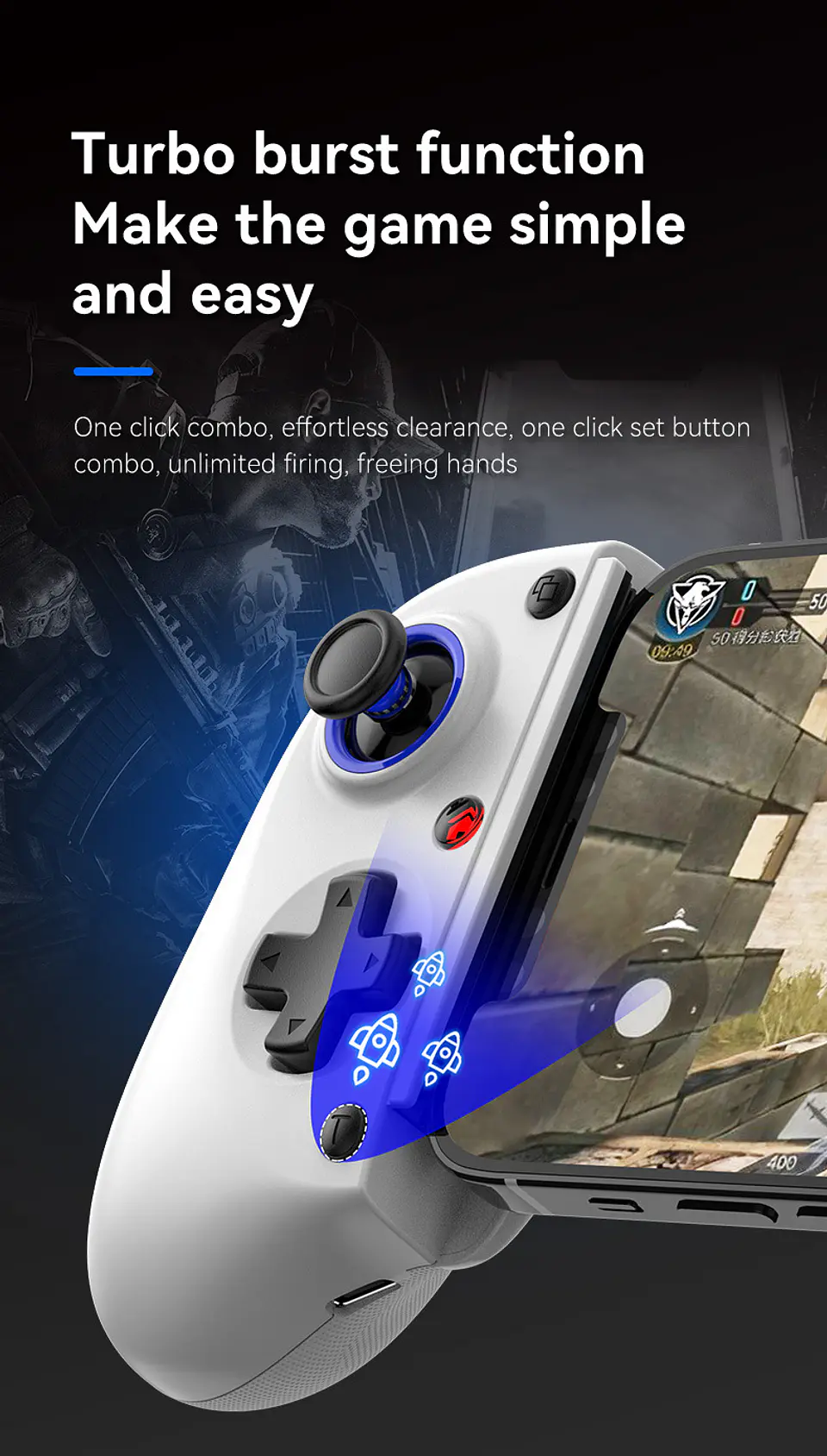 Control Gamepad Joystick Bluetooth para Celular 8