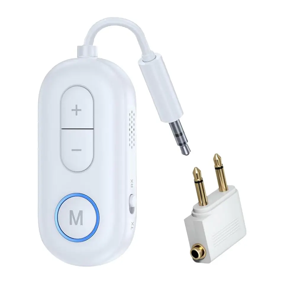 Adaptador Audifonos para Viaje / Avion 3.5MM Blanco 1