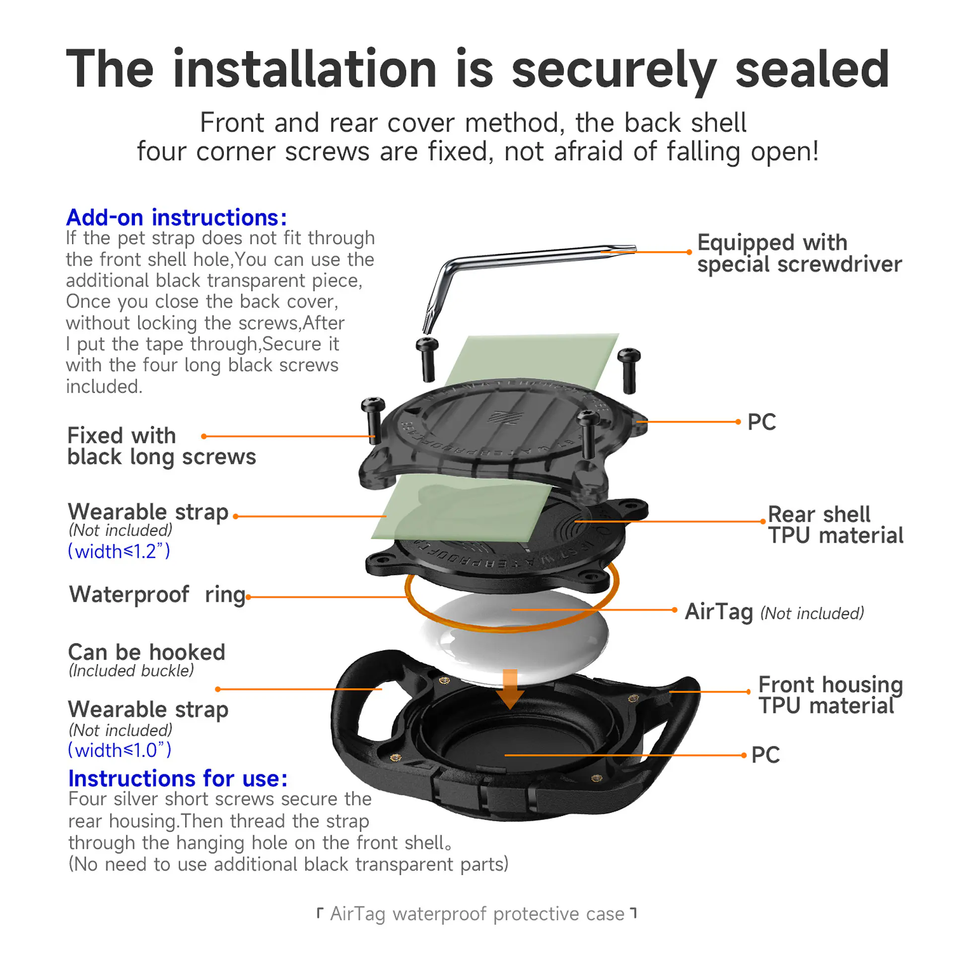 Protector Soporte Para AirTag Impermeable Resistente 3