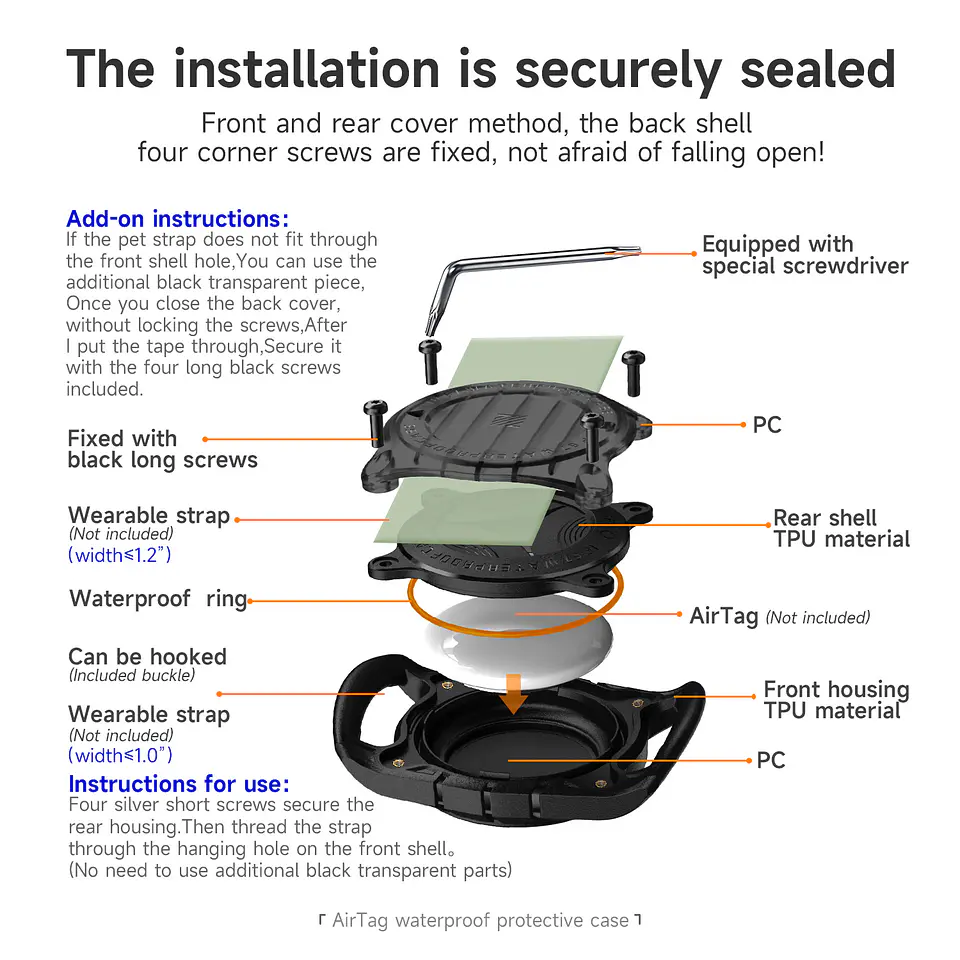 Protector Soporte Para AirTag Impermeable Resistente 3