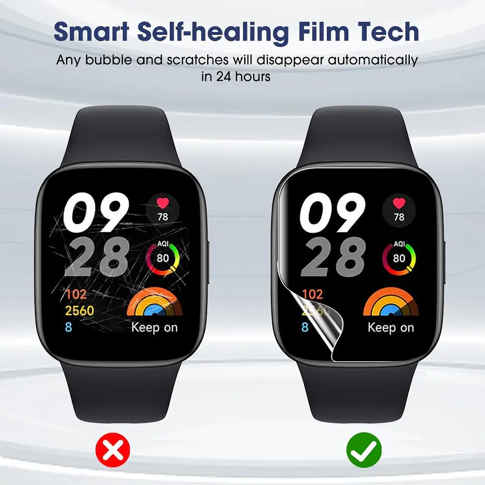 Kit Lamina Hidrogel Para Xiaomi Redmi Watch 5 Active (6 un) 5