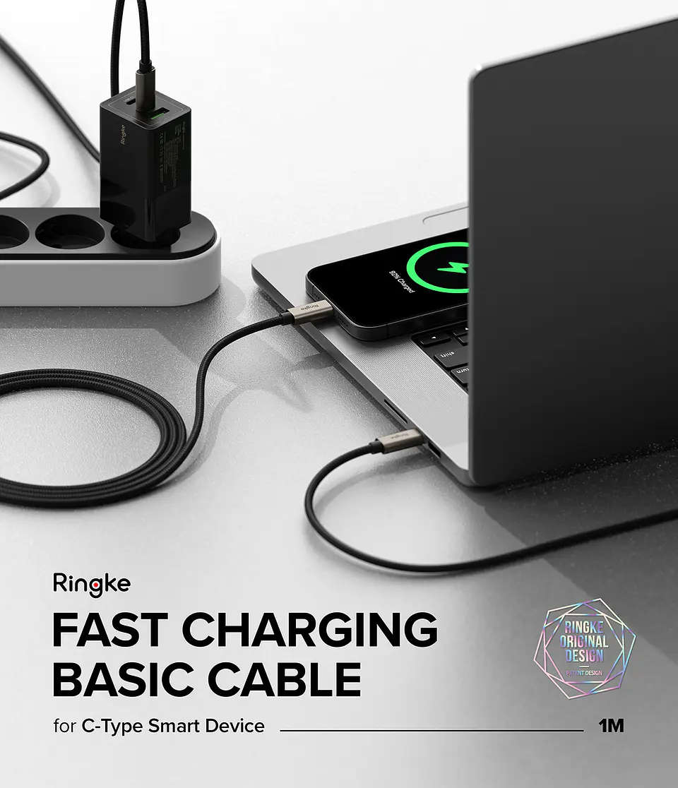 Cable Ringke Carga Rápida USB C a USB C (1m) 60w 2
